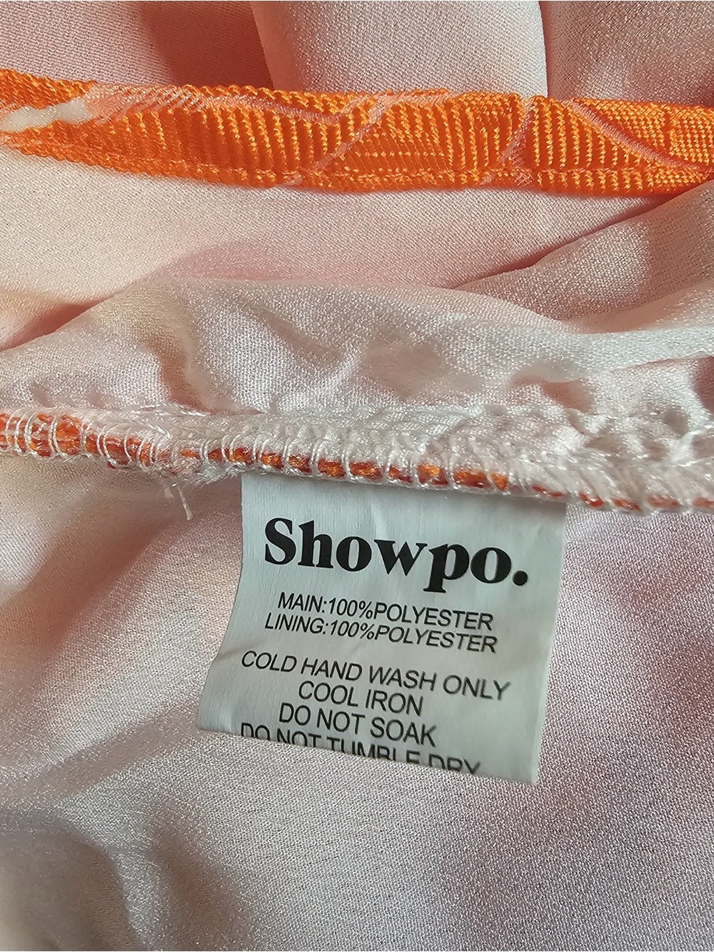 Showpo Brailey Strapless Jacquard Midi Dress Orange White US 2 NWT - Picture 10 of 11